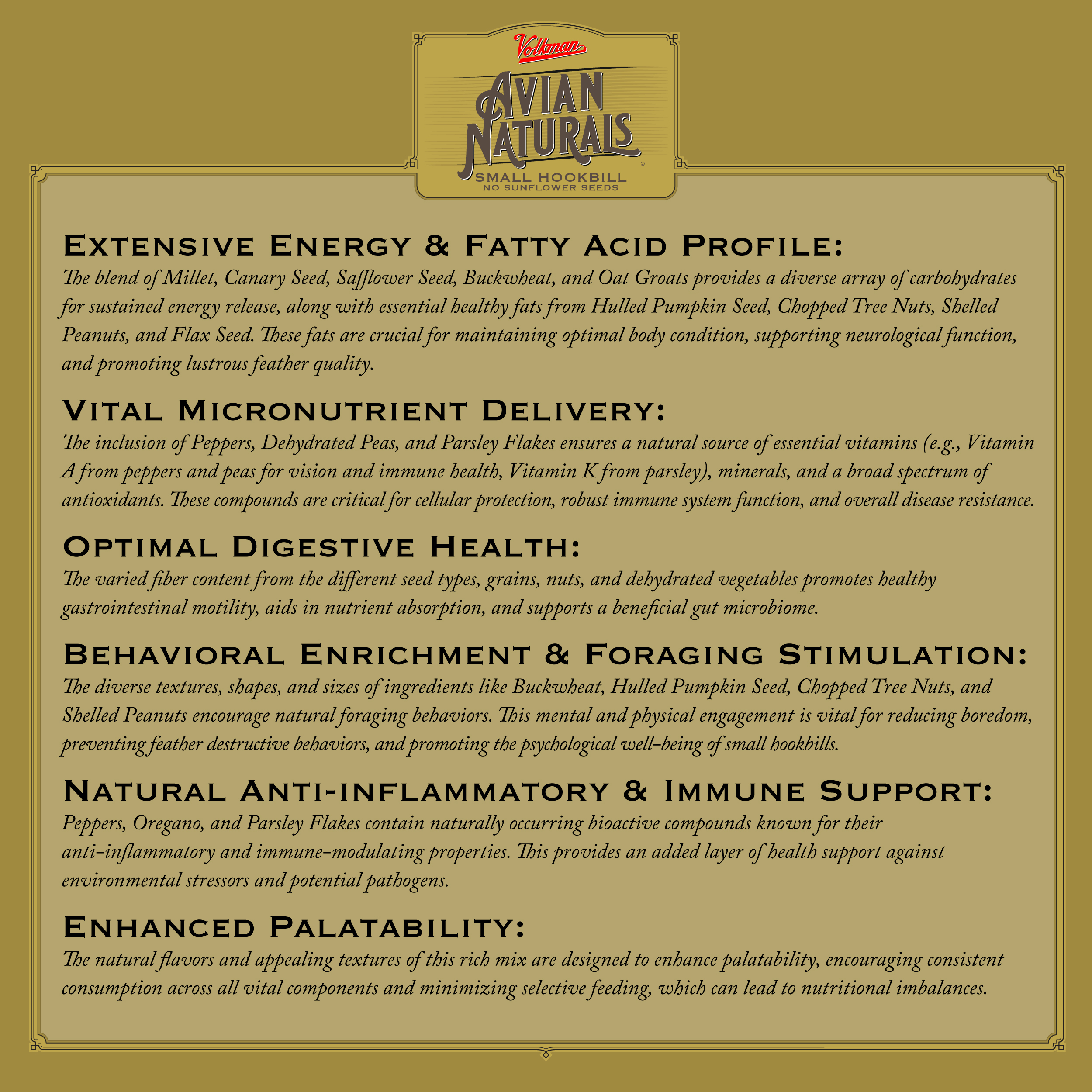 Avian Naturals Small Hookbill No Sunflower - Image 4